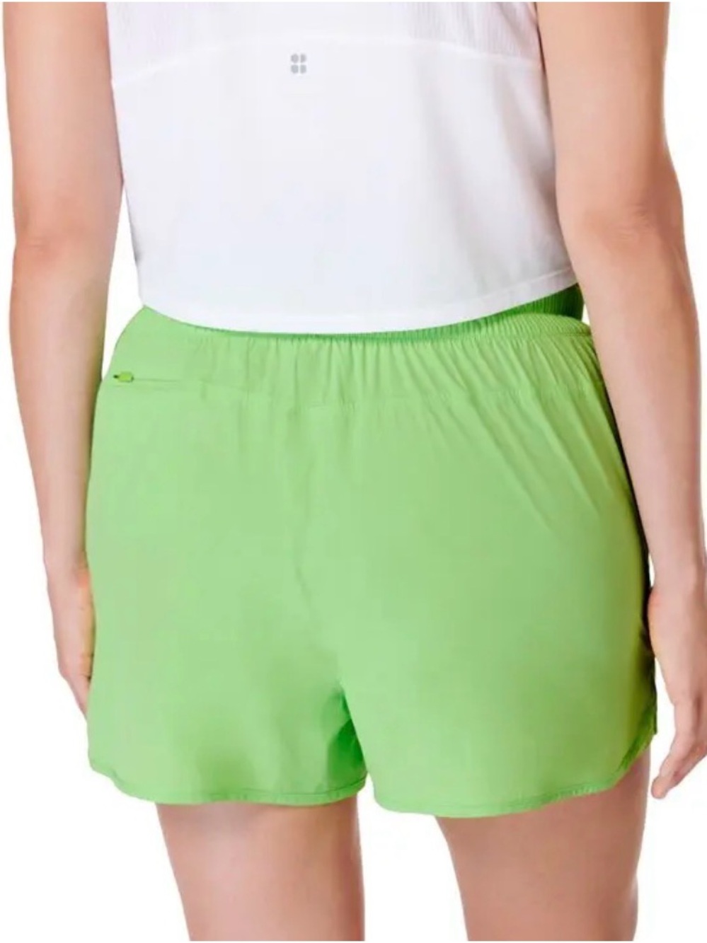 Sweaty Betty Relay Shell Shorts Sz L Zest Green running training lightweight - Picture 8 of 15